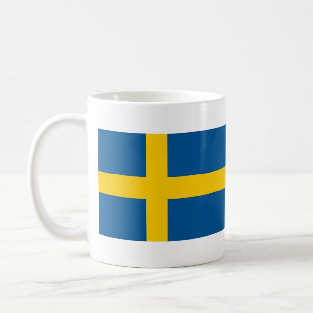 Bandeira da caneca de café da suecia (Esquerda)