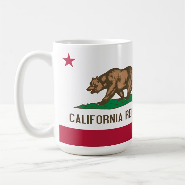 Bandeira da caneca do chá do café de Califórnia (Esquerda)