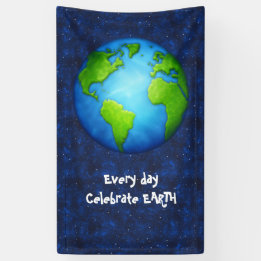 Bandeira da celebração do Dia da Terra