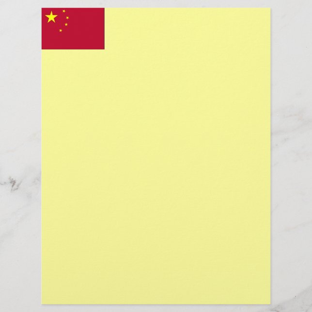 Bandeira da China Letterhead (Frente)
