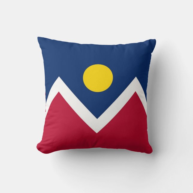 Bandeira da Cidade de Denver Almofada MoJo America (Frente)