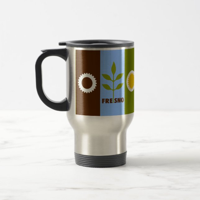 Bandeira da cidade de Fresno, Caneca de viagem da  (Esquerda)