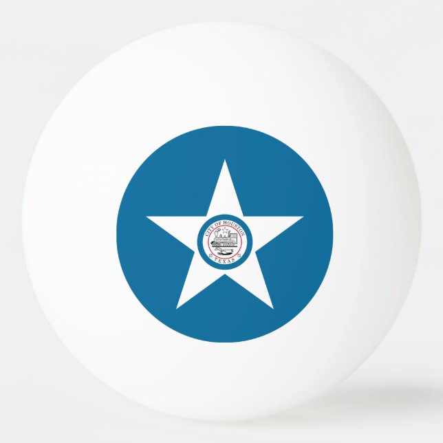 Bandeira da cidade de Houston, Texas Bola de Ping- (Frente)