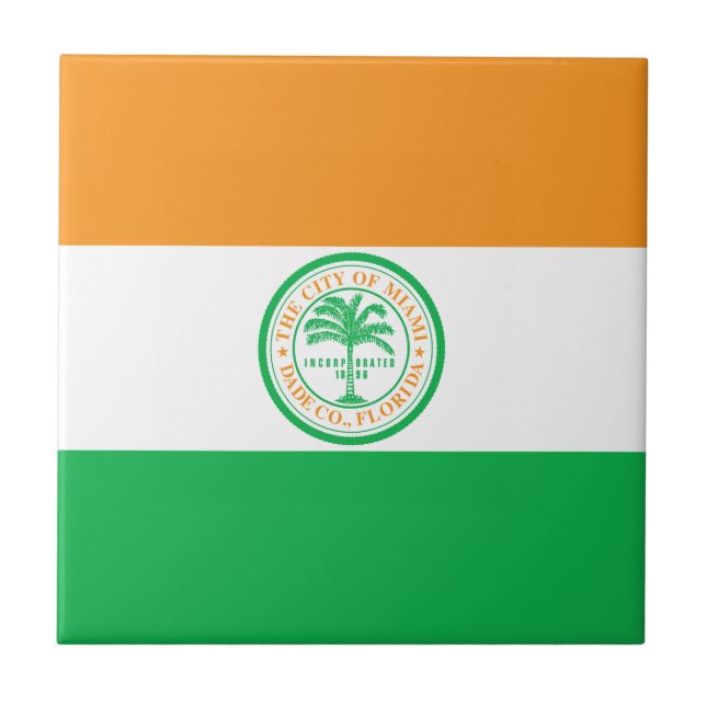 Bandeira da Cidade de Miami (Flórida) (Frente)
