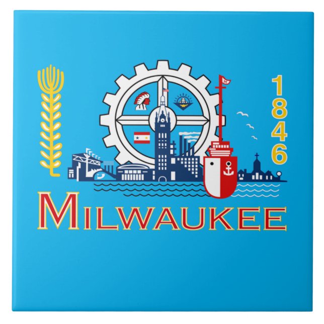 Bandeira da cidade de Milwaukee (Frente)