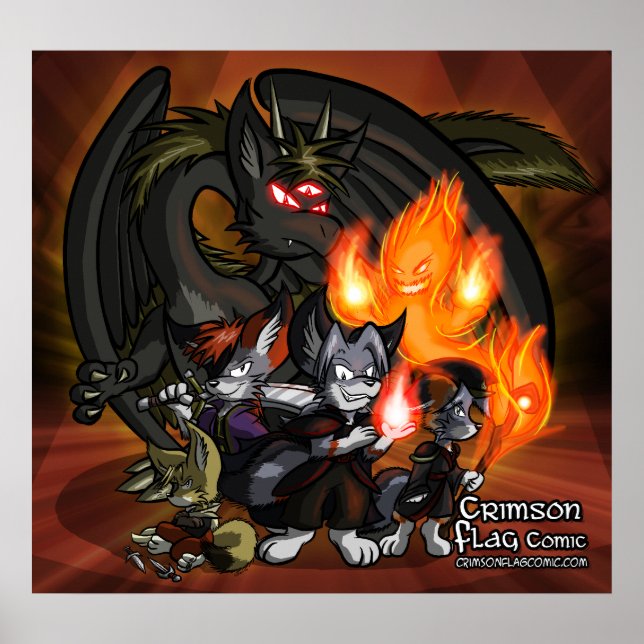 Bandeira da Crimson: Poster de Villains (Frente)