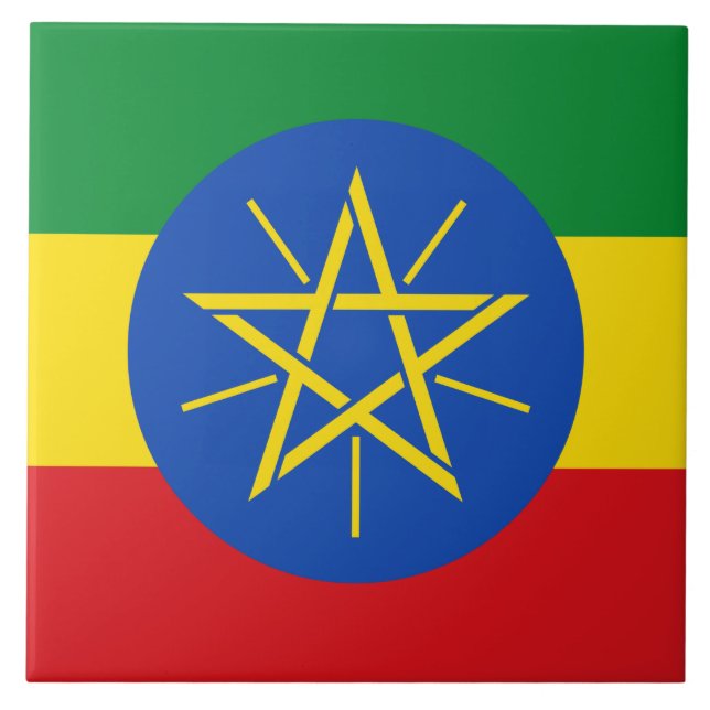 Bandeira da Etiópia (Frente)