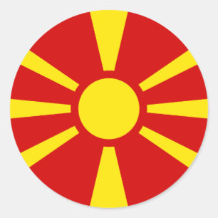 Bandeira da etiqueta de Macedónia