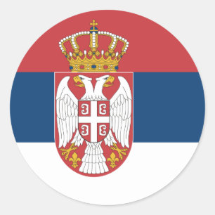 Bandeira da etiqueta de Serbia