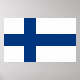 Bandeira da Finlândia Poster