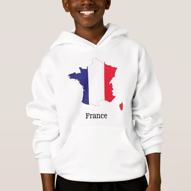 Bandeira da França no Design de Souvenir de Mapa (Frente)
