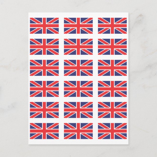 Bandeira da Grã-Bretanha Union Jack Cartão postal (Frente)