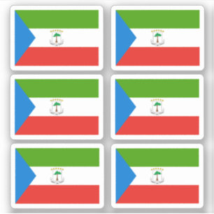 Bandeira da Guiné Equatorial - um adesivo de coleç
