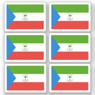 Bandeira da Guiné Equatorial - uma coleção Adesivo