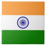 Bandeira da Índia (Índia) (País do Sul da Ásia) (B<br><div class="desc">Esta design apresenta a bandeira nacional da Índia (oficialmente conhecida como República da Índia), que é um país no sul da Ásia. A Índia é a democracia mais populosa do mundo. A Índia partilha fronteiras terrestres com o Paquistão a oeste; China, Nepal e Butão a norte; e Bangladesh e Myanmar...</div>