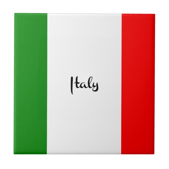 Bandeira da Itália, rotulada (Frente)