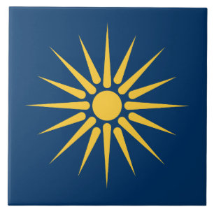 Bandeira da Macedônia em Azulejo
