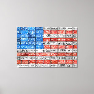 Bandeira da matrícula de Michigan de canvas dos