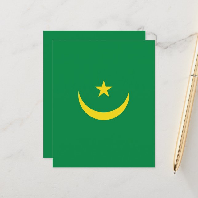 bandeira da Mauritânia (Frente/Verso In Situ)