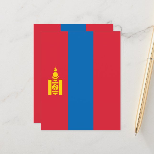 Bandeira da Mongólia (Frente/Verso In Situ)