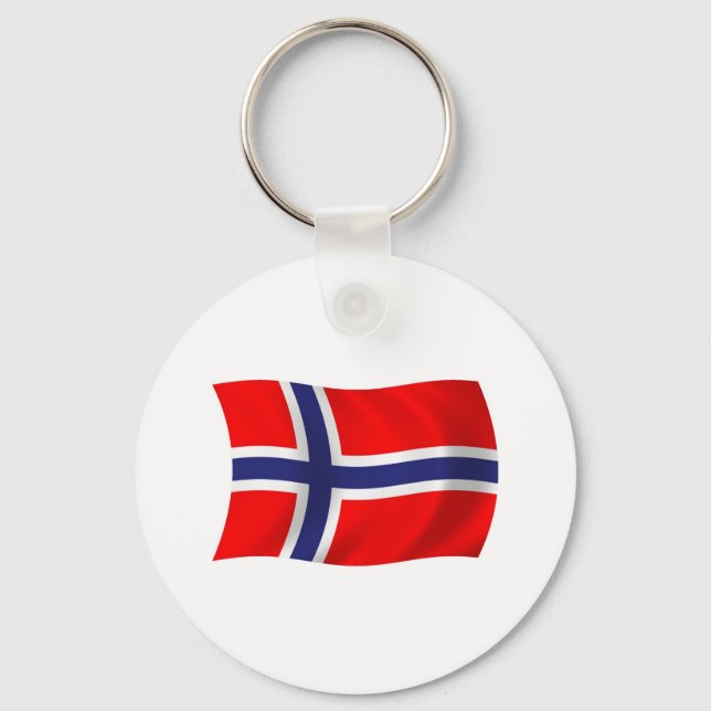 Bandeira da Noruega Chaveiro (Frente)