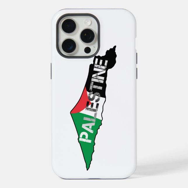 Bandeira da Palestina Livre no Mapa Palestino (Verso)