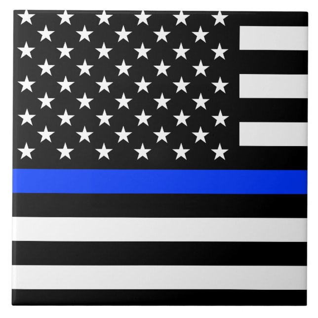 Bandeira da Polícia Thin Blue Line (Frente)