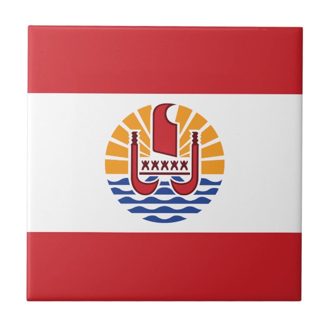 Bandeira da Polinésia Francesa (Frente)