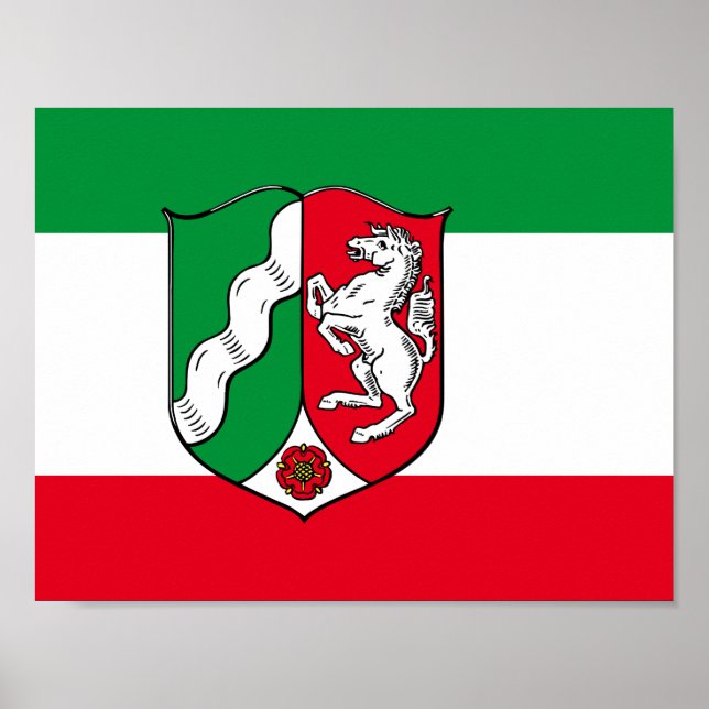 Bandeira da Poster da Renânia do Norte-Vestefália (Frente)