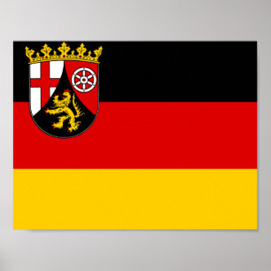 Bandeira da Renânia-Palatinado Poster