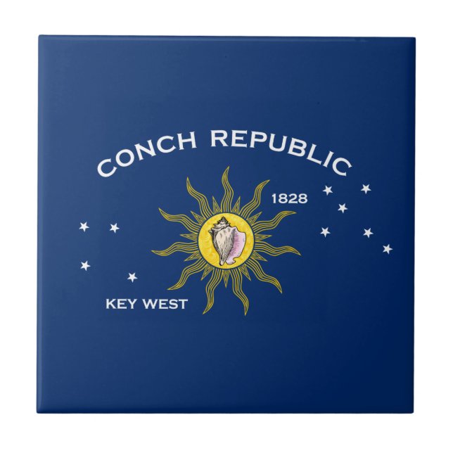 Bandeira da República Conch Key West Flórida (Frente)