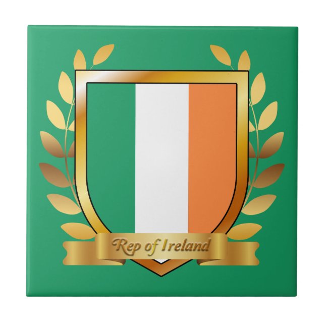 Bandeira da República da Irlanda Escudo (Frente)