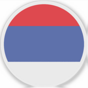Bandeira da República de Srpska Adesivo Redondo