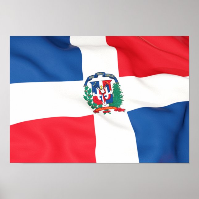 Bandeira da República Dominicana Poster (Frente)