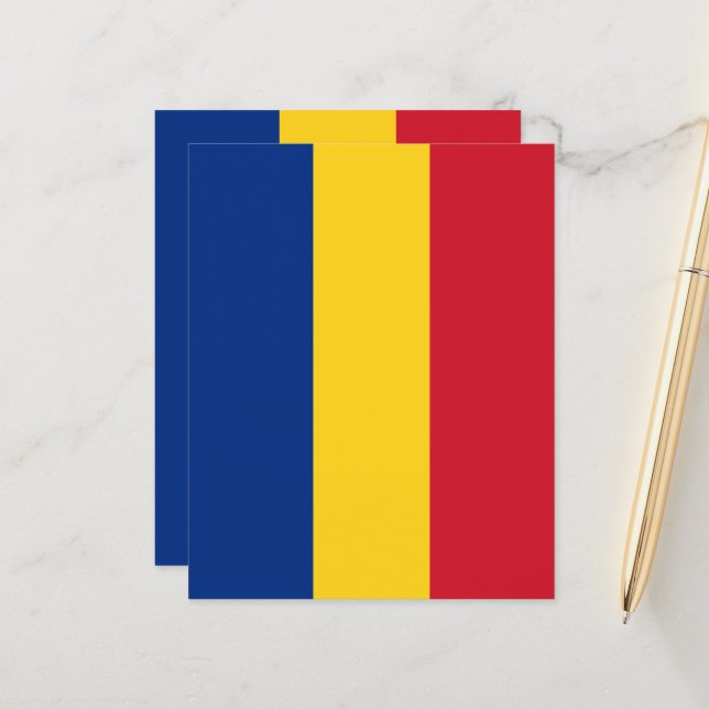 Bandeira da Romênia (Frente/Verso In Situ)