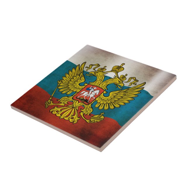 Bandeira da Rússia acenando (Lateral)