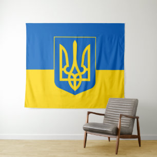 Bandeira da Ucrânia e Ucrânia, tapeçaria de Try