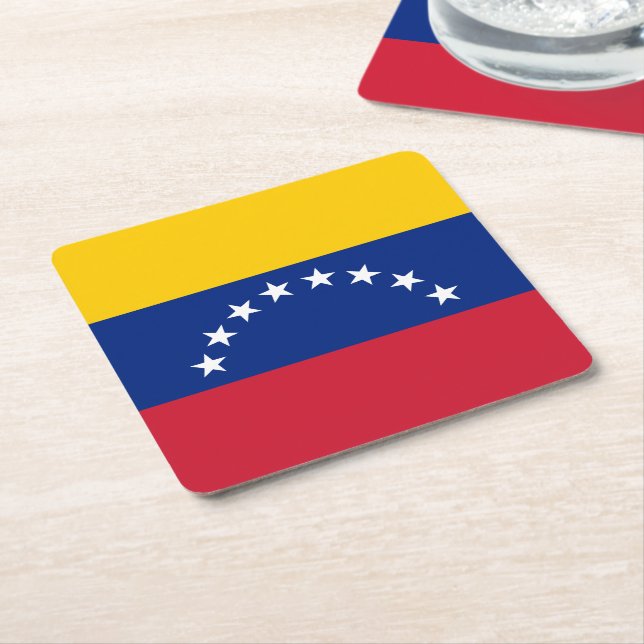 Bandeira da Venezuela porta-copos de bebida de pap (Inclinado)