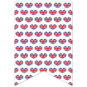 Bandeira dada forma coração/Union Jack de Reino