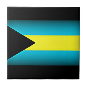 Bandeira das Bahamas com Borda Escura