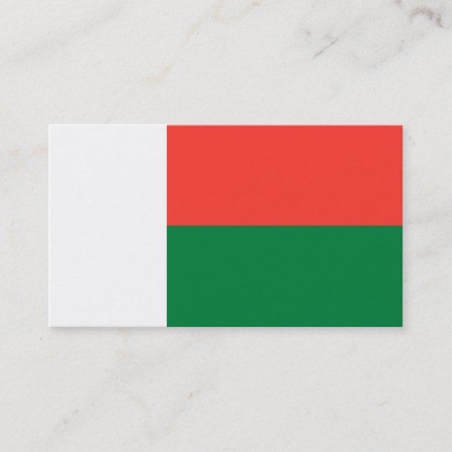 Bandeira das Cartões de visitas de Madagáscar (Frente)