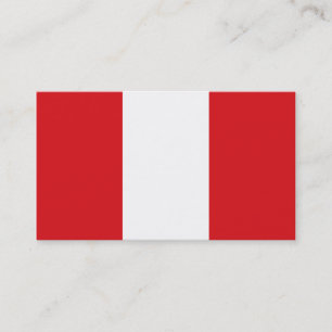 Bandeira das Cartões de visitas do Peru