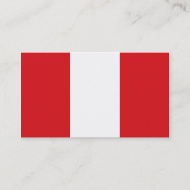 Bandeira das Cartões de visitas do Peru (Frente)