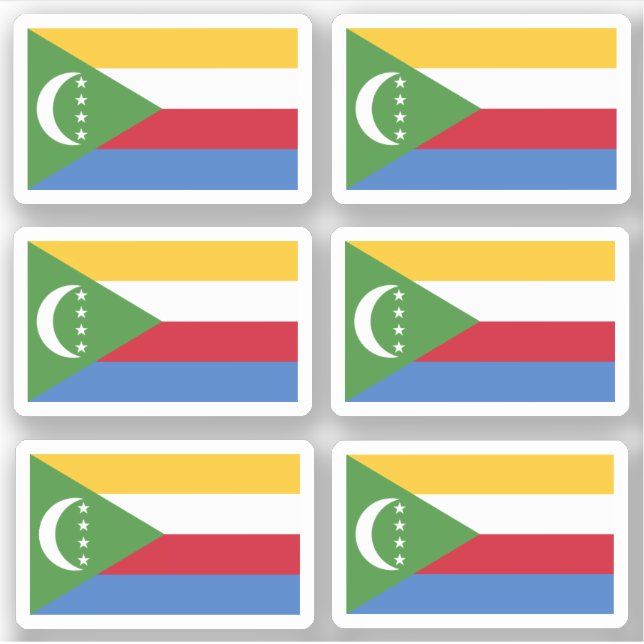 Bandeira das Comores - um adesivo de coleção (Frente)
