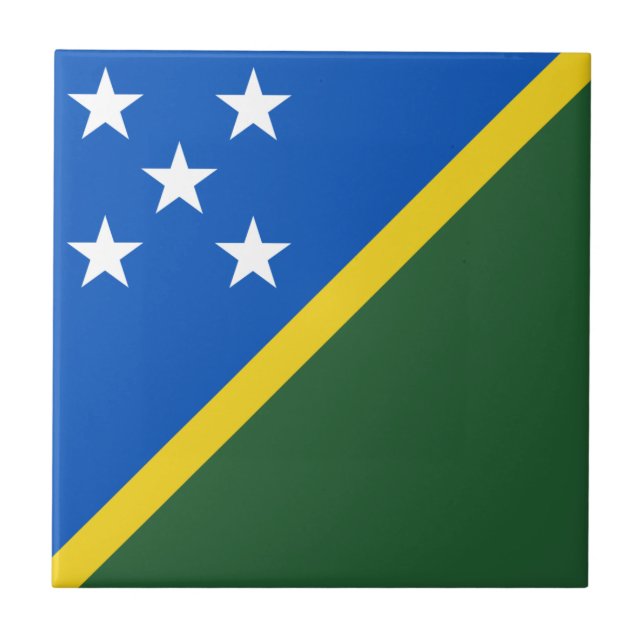 Bandeira das Ilhas Salomão Azulejo Cerâmico (Frente)