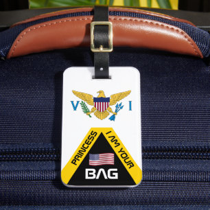 Bandeira das Ilhas Virgens dos EUA, etiquetas de s