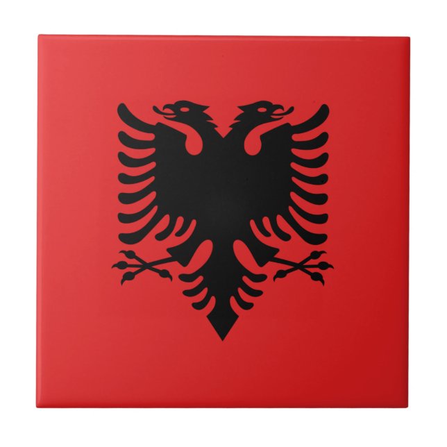 Bandeira de Albânia - Flamuri mim Shqipërisë (Frente)