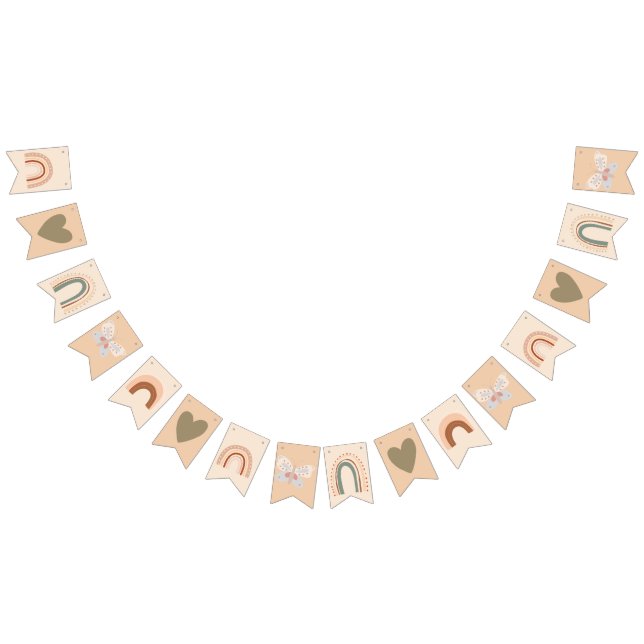 Bandeira de aniversário do Boho Rainbow (Todos)