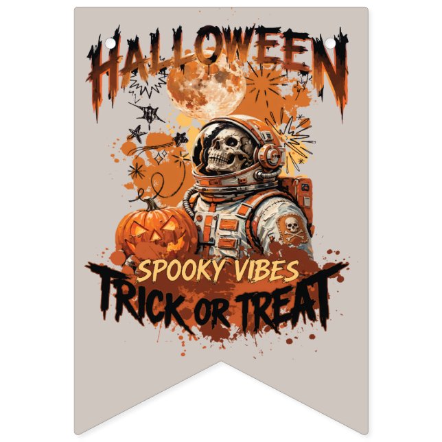 Bandeira de Astronauta de Halloween (Primeira Bandeira)