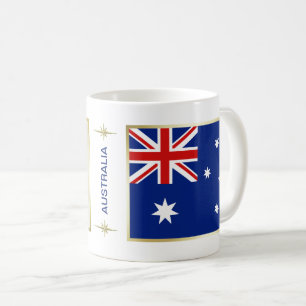 Bandeira de Austrália + Caneca do mapa